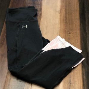 Under Armour grey & pink leggings